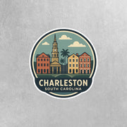 Charleston South Carolina Sticker | Charleston Travel Decal | Charleston Illustration Sticker
