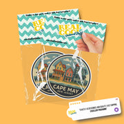 Cape May New Jersey Sticker | Cape May Travel Decal | Cape May Illustration Sticker