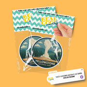 Yellowstone National Park Sticker | Yellowstone Travel Decal | Yellowstone Illustration Sticker