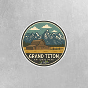 Grand Teton National Park Sticker | Grand Teton Travel Decal | Grand Teton Illustration Sticker