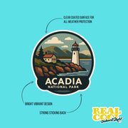 Acadia National Park Sticker | Acadia Travel Decal | Acadia National Park Illustration Sticker