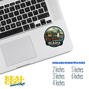 Acadia National Park Sticker | Acadia Travel Decal | Acadia National Park Illustration Sticker