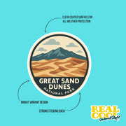 Great Sand Dunes National Park Sticker | Great Sand Dunes National Park Travel Decal | Great Sand Dunes National Park Illustration Sticker