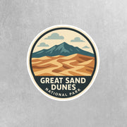 Great Sand Dunes National Park Sticker | Great Sand Dunes National Park Travel Decal | Great Sand Dunes National Park Illustration Sticker