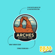 Arches National Park Sticker | Arches National Park Travel Decal | Arches National Park Illustration Sticker