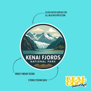 Kenai Fjords National Park Sticker | Kenai Fjords National Park Travel Decal | Kenai Fjords National Park Illustration Sticker