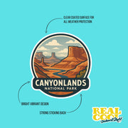 Canyonlands National Park Sticker | Canyonlands National Park Travel Decal | Canyonlands National Park Illustration Sticker