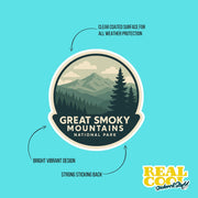 Great Smoky Mountains National Park Sticker | Great Smoky Mountains National Park Travel Decal