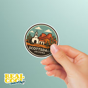 Scottsdale Lodge Sticker | Scottsdale Travel Decal | Scottsdale Arizona Illustration Sticker