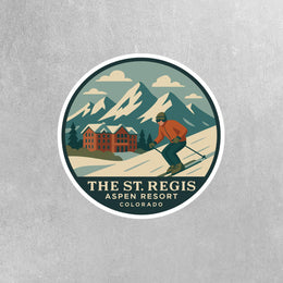 The St. Regis Aspen Resort Sticker | Aspen Travel Decal | Aspen Colorado Illustration Sticker