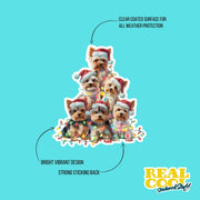 Yorkie Sticker | Yorkie Christmas Sticker | Yorkie Decal