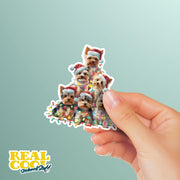 Yorkie Sticker | Yorkie Christmas Sticker | Yorkie Decal