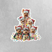 Yorkie Sticker | Yorkie Christmas Sticker | Yorkie Decal
