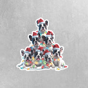 French Bulldog Sticker | French Bulldog Christmas Sticker | Frenchie Sticker