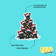 French Bulldog Sticker | French Bulldog Christmas Sticker | Frenchie Sticker