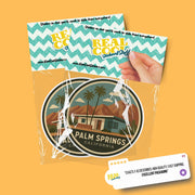 Palm Springs Sticker | Palm Springs California Sticker Travel Decal |Palm Springs Illustration Sticker
