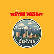 Denver Sticker | Denver Travel Decal | Denver Colorado Illustration Sticker