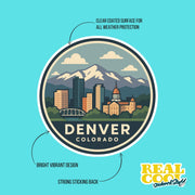 Denver Sticker | Denver Travel Decal | Denver Colorado Illustration Sticker