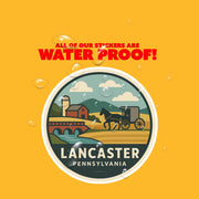 Lancaster Pennsylvania Sticker | Lancaster Travel Decal | Pennsylvania Illustration Sticker