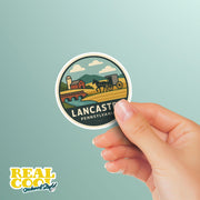 Lancaster Pennsylvania Sticker | Lancaster Travel Decal | Pennsylvania Illustration Sticker