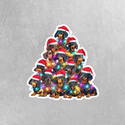 Dachshund Sticker | Dachshund Christmas Sticker |Dachshund Decal