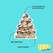 Shih-Tzu Sticker | Shih-Tzu Christmas Sticker | Shih-Tzu Decal