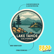 Lake Tahoe Sticker | Lake Tahoe Travel Decal | Lake Tahoe Illustration Sticker