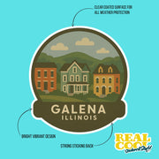 Galena Illinois Sticker | Illinois Travel Decal | Illinois Decal