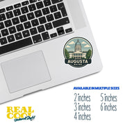 Augusta Maine Sticker | Augusta Travel Decal | Maine Illustration Sticker