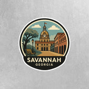 Savannah Georgia Sticker | Savannah Travel Decal | Savannah Illustration Sticker