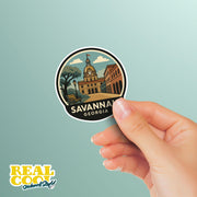 Savannah Georgia Sticker | Savannah Travel Decal | Savannah Illustration Sticker