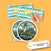 Portland Maine Sticker | Portland Travel Decal | Maine Illustration Sticker