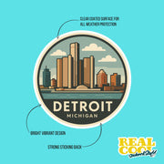 Detroit Michigan Sticker | Detroit Travel Decal | Detroit Illustration Sticker