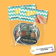 Charleston South Carolina Sticker | Charleston Travel Decal | Charleston Illustration Sticker