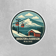 Bridgton Harrison Maine Sticker | Bridgton Harrison Travel Decal | Maine Illustration Sticker