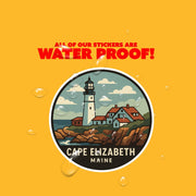 Cape Elizabeth Maine Sticker | Cape Elizabeth Travel Decal | Maine Illustration Sticker