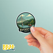 Bucksport Maine Sticker | Bucksport Travel Decal | Maine Illustration Sticker