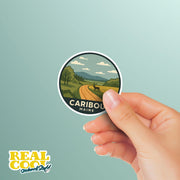 Caribou Maine Sticker | Caribou Travel Decal | Maine Illustration Sticker