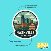 Nashville Sticker | Nashville Tennessee Travel Decal | Nashville Illustration Sticker