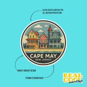 Cape May New Jersey Sticker | Cape May Travel Decal | Cape May Illustration Sticker