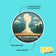 Yellowstone National Park Sticker | Yellowstone Travel Decal | Yellowstone Illustration Sticker