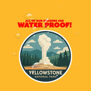 Yellowstone National Park Sticker | Yellowstone Travel Decal | Yellowstone Illustration Sticker