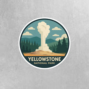 Yellowstone National Park Sticker | Yellowstone Travel Decal | Yellowstone Illustration Sticker