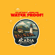 Acadia National Park Sticker | Acadia Travel Decal | Acadia National Park Illustration Sticker