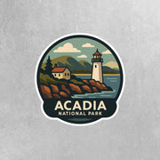 Acadia National Park Sticker | Acadia Travel Decal | Acadia National Park Illustration Sticker