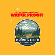Mount Rainier National Park Sticker | Mount Rainier National Park Travel Decal | Mount Rainier National Park Illustration Sticker