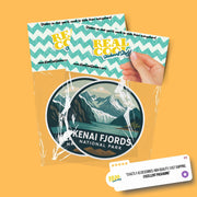 Kenai Fjords National Park Sticker | Kenai Fjords National Park Travel Decal | Kenai Fjords National Park Illustration Sticker