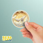 Whale Sticker | Art Nouveau Whale Sticker | Whale Decal