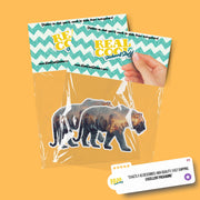 Tiger Sticker | Tiger Running Decal | Double Exposure Tiger Sticker