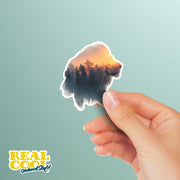 Lion Sticker | Lion Head Decal | Double Exposure Lion Sticker